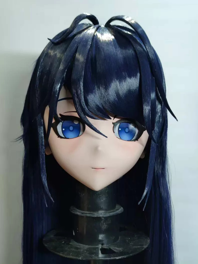 MiSide ミサイド ミタ風 kigurumi 全頭マスク 青髪ロング ブルーアイ 未開封