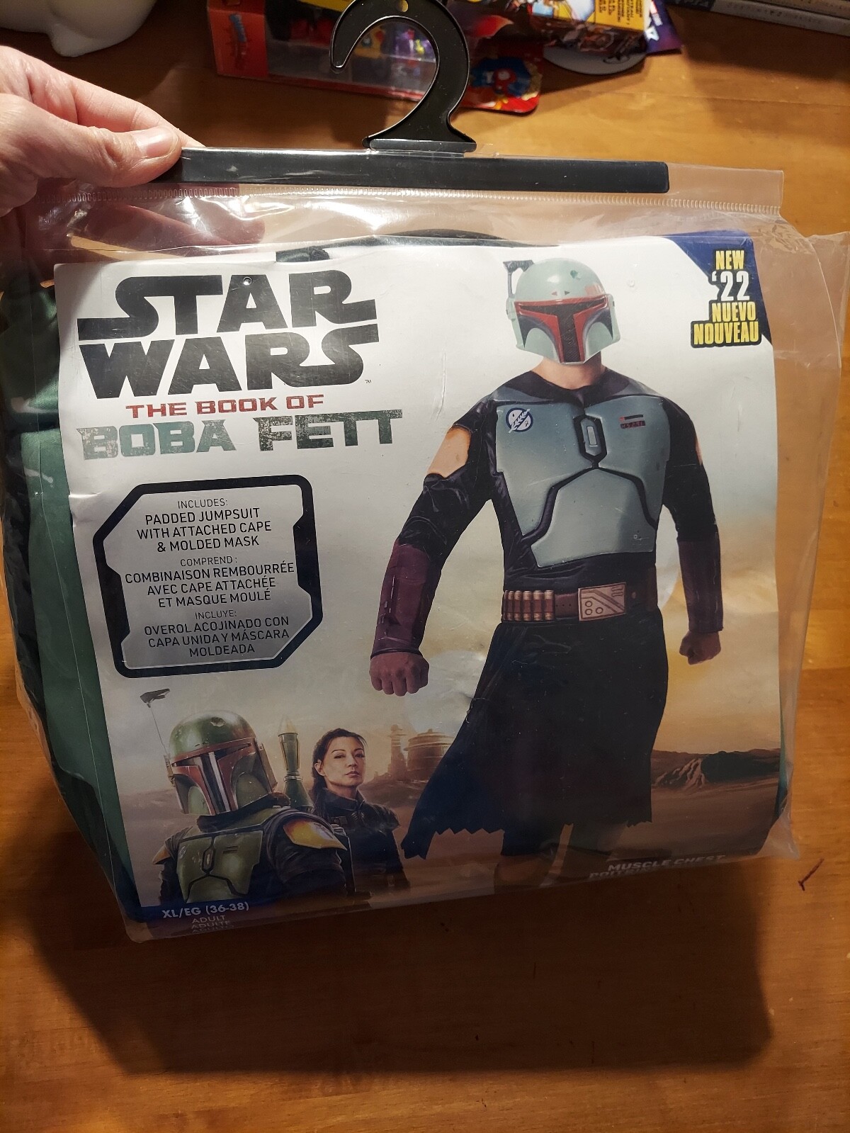 Boba Fett Adult Halloween Costume Muscle Chest Star Wars XL 36-38 Jazwares