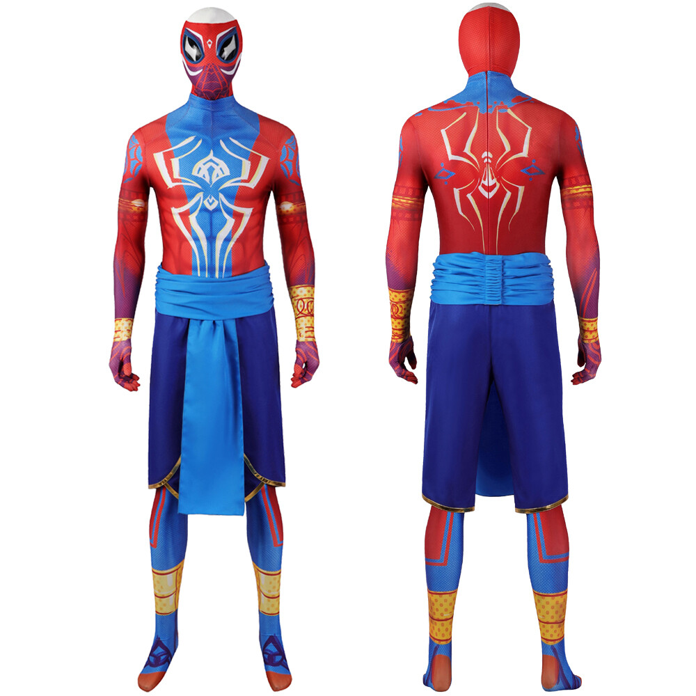 Across The Spider-Verse Spiderman India Pavitr Prabhakar Cosplay Costume Outfit