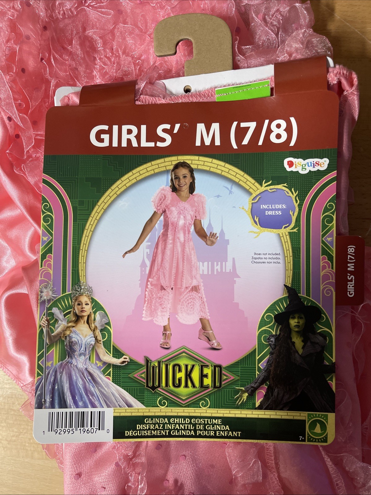 Girl’s Med. (7/8) Wicked Glinda Good Witch Polyester Dress Disguise/Universal