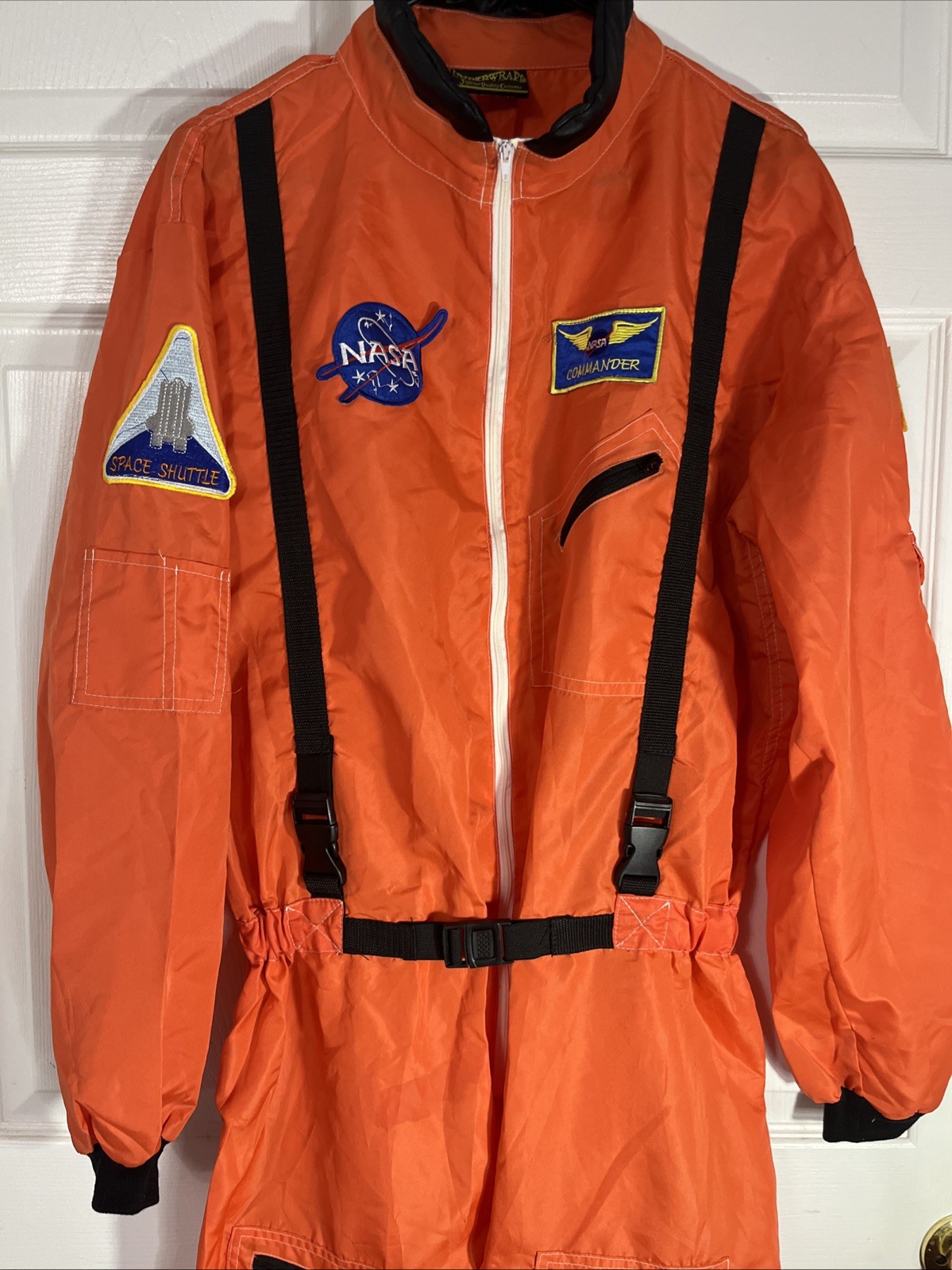 NASA Astronaut Flight Suit Costume Underwraps Orange Jumpsuit Adult XXL Patch