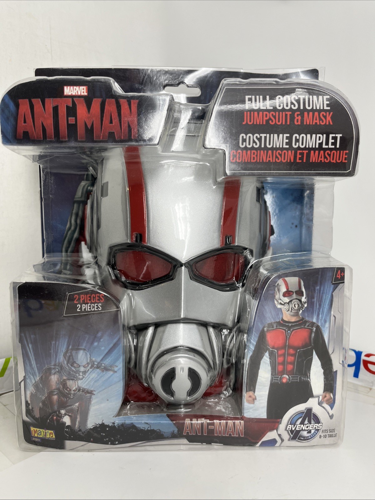 Marvel Comics ANT MAN costume JUMPSUIT and MASK Boys Comic-Con size 8-10