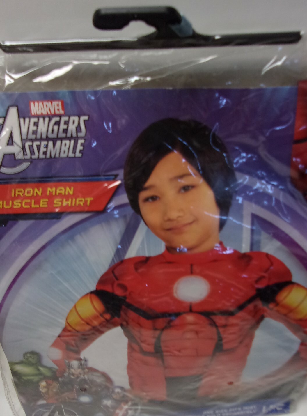 Marvel Avengers Assemble Iron Man Muscel Shirt Halloween Costume. One Sz. #104
