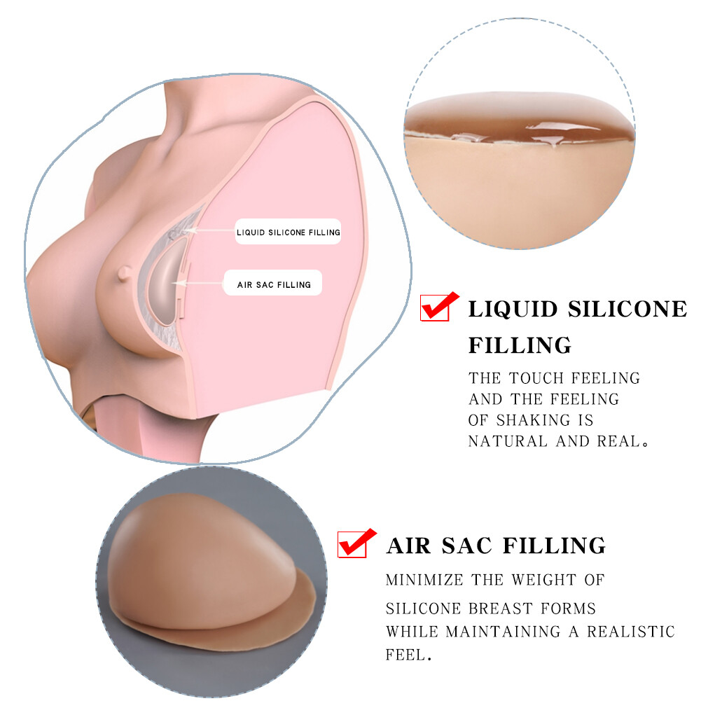 Large Plus Size Realistic Silicone Breast Form Fake Boods For Darg Queen E-H Cup