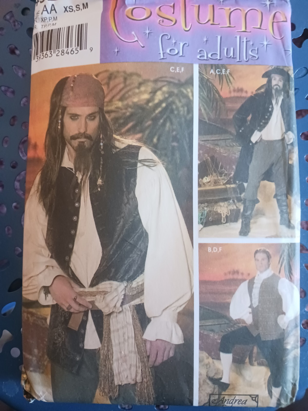Simplicity #4923 Costumes For Adult Men. Pirates Halloween