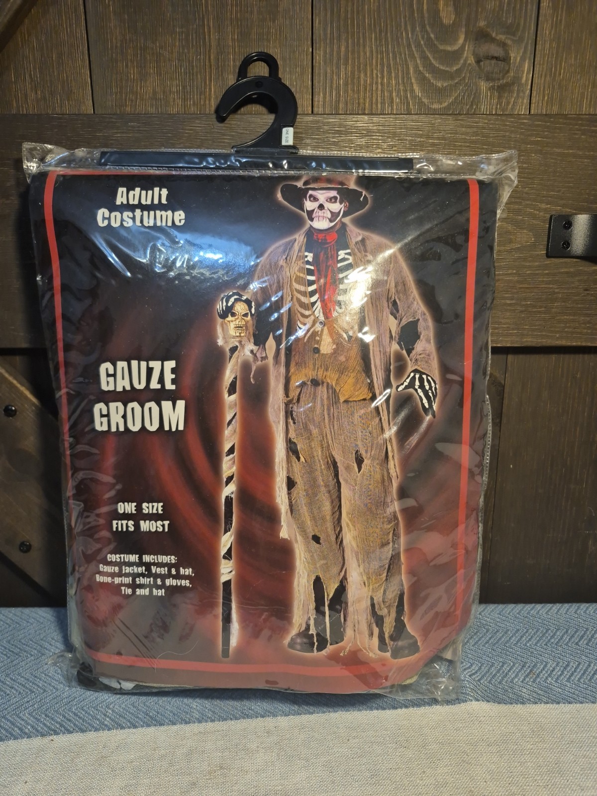Spirit Costume Halloween Grave Gauze Groom Zombie Scary Skeleton Hat Bones