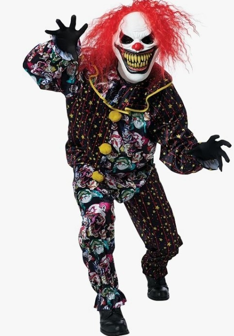 Men’s Killer Smile Clown Costume Size Large