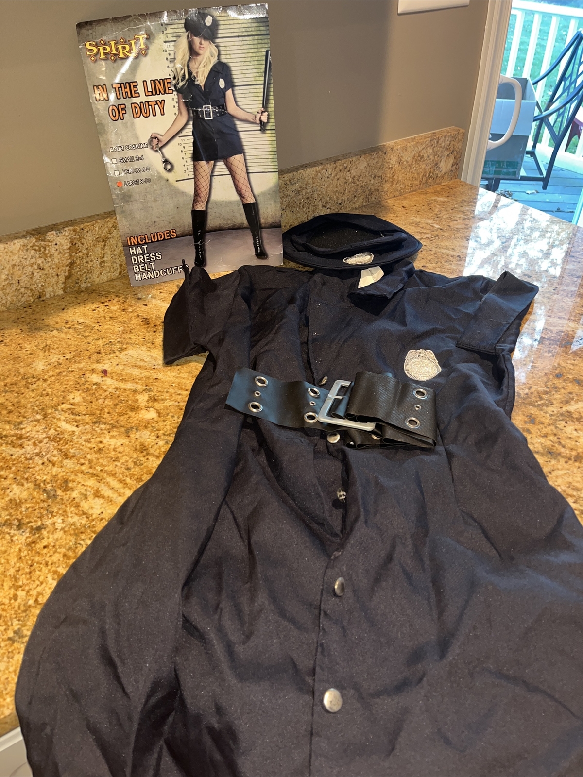 Spirit Women Police In The Line of Duty Halloween Costume Adult Size Large 8-10*
