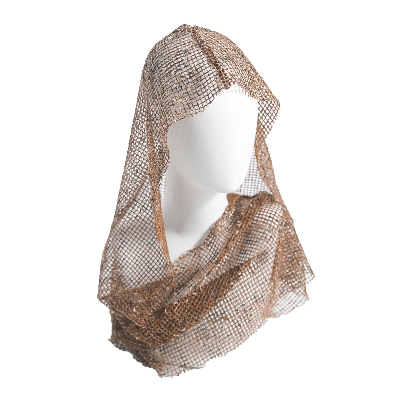 Womens Gothic Net Hooded Scarf Punk Face Covering Steampunk Cape Shawl for Women