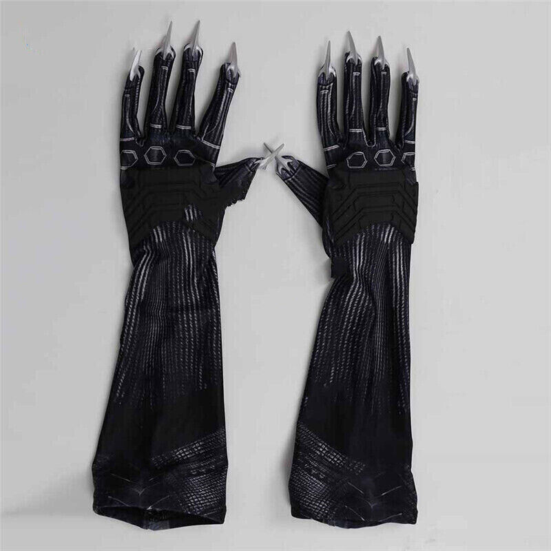 Black Panther Gloves Claws Cosplay Costume Props Adult/Kid Wearable Marvel 1PAIR