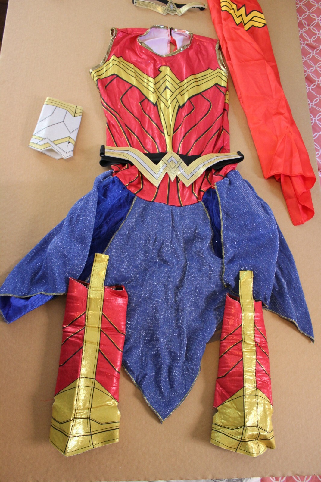 Rubie’s Wonder Woman YOUTH Costume Tutu Dress w/ Cape Size L