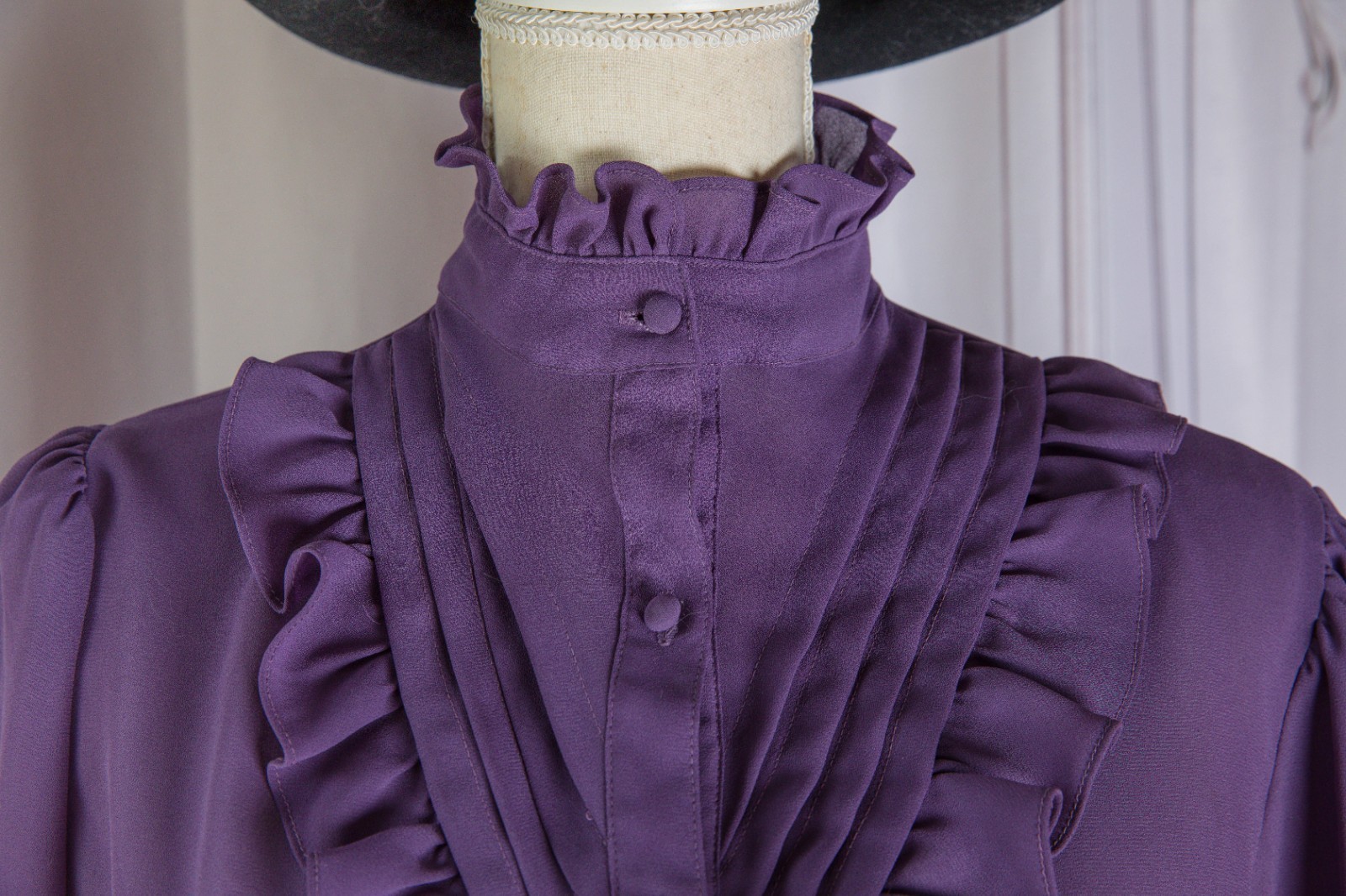 Purple Black Ladies Steampunk Costume Large Victorian