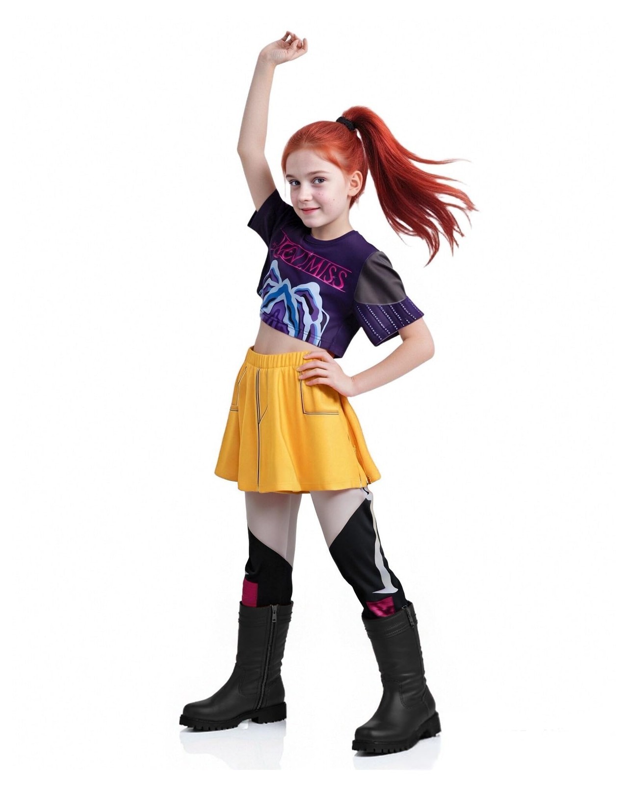 Kids Girls K-Pop: Demon Hunters Rumi Mira Zoey Cosplay Costume Dress Outfits