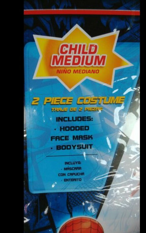 Spiderman Childrens Costume