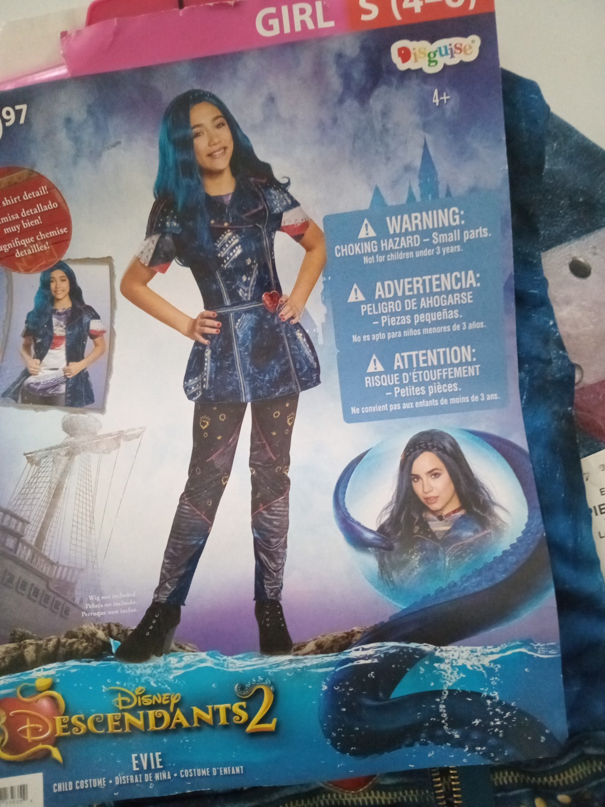 New Disney Descendants 2 EVIE child costume/SIZE S 4-6 Evil Queen Daughter