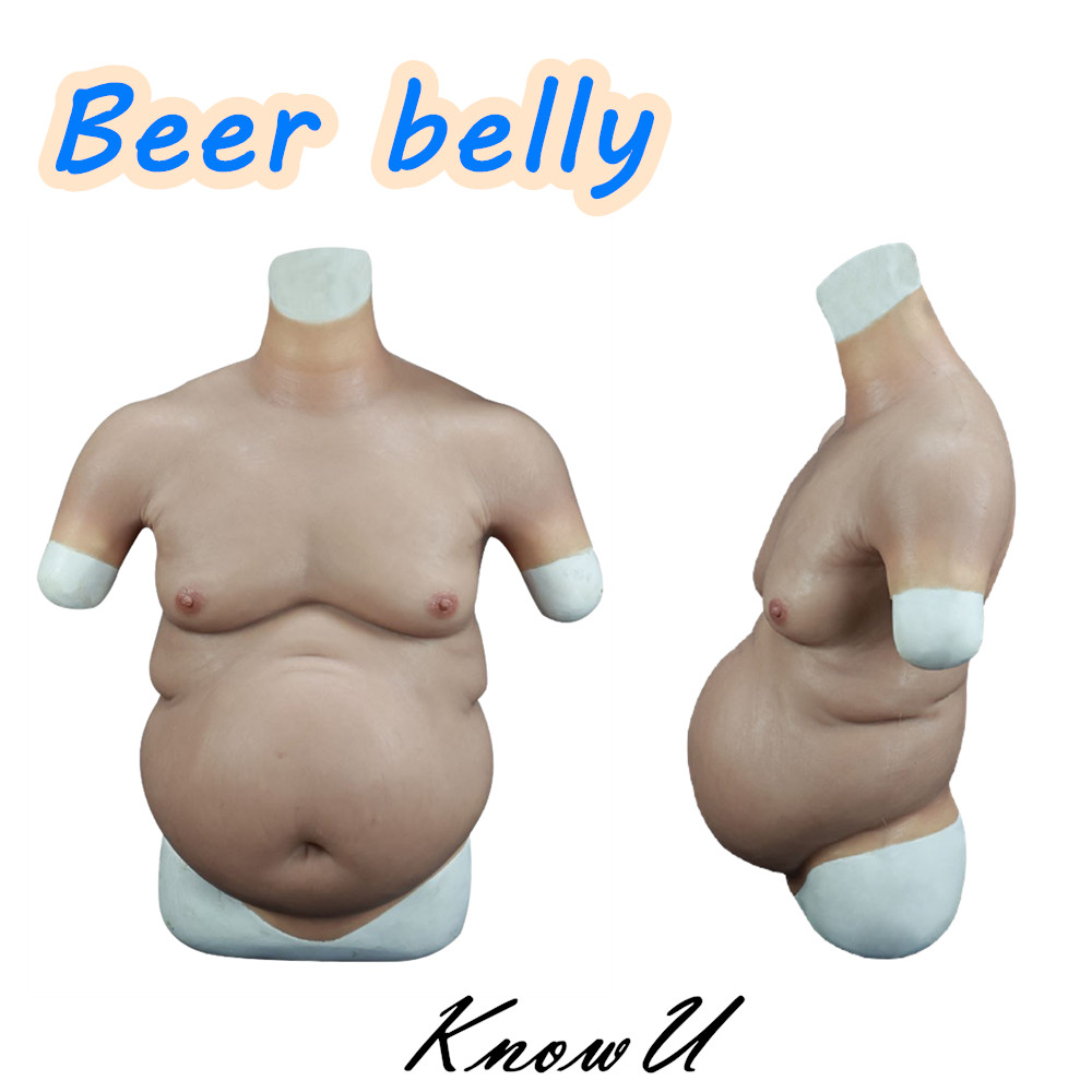 Realistic Silicone Beer Belly Fake Middle-aged Male Belly Crossdress Cosplay