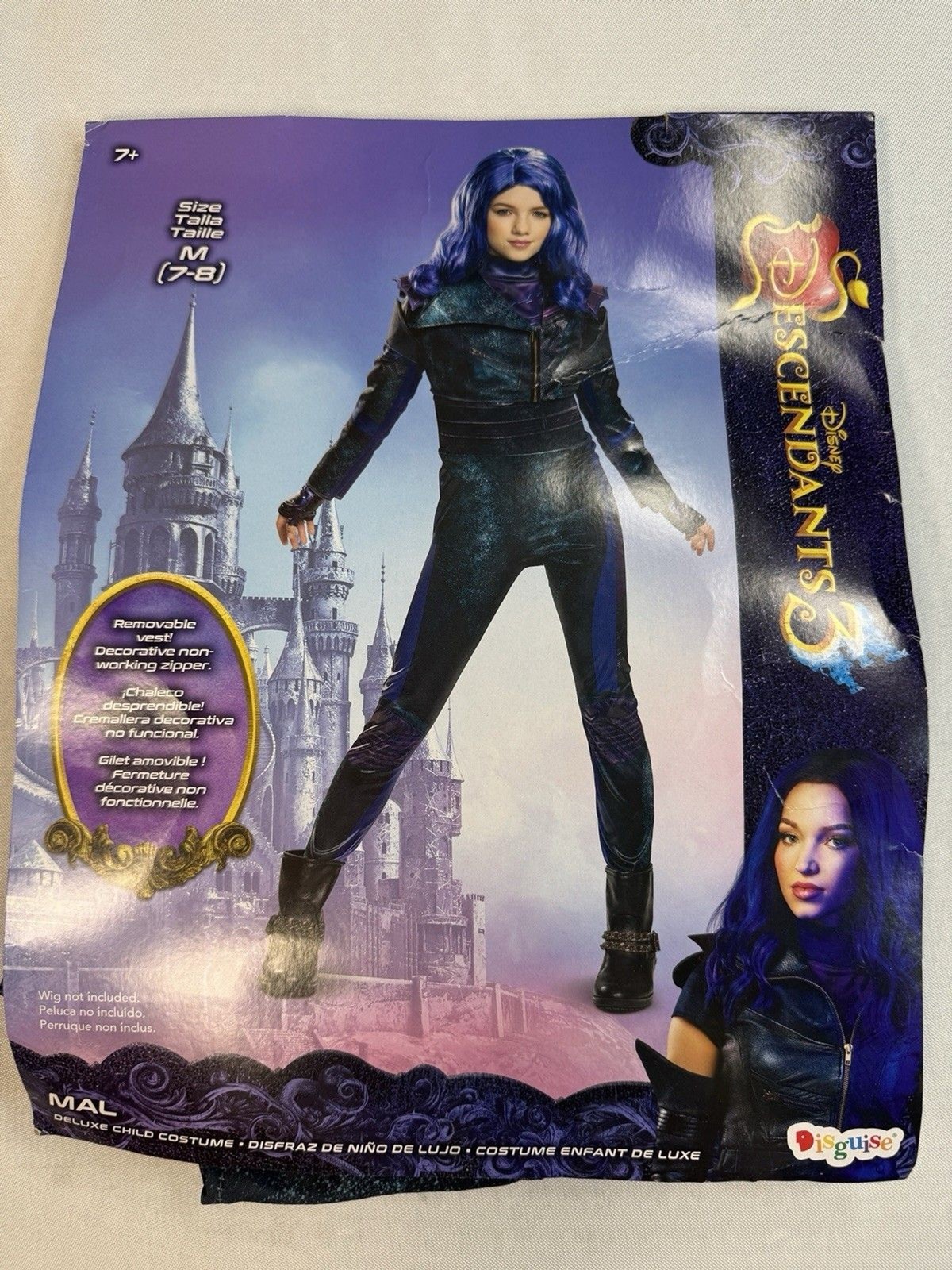 Descendants 3 Mal Costume Set 7/8 Deluxe Outfit 3 Pieces Disguise Inc