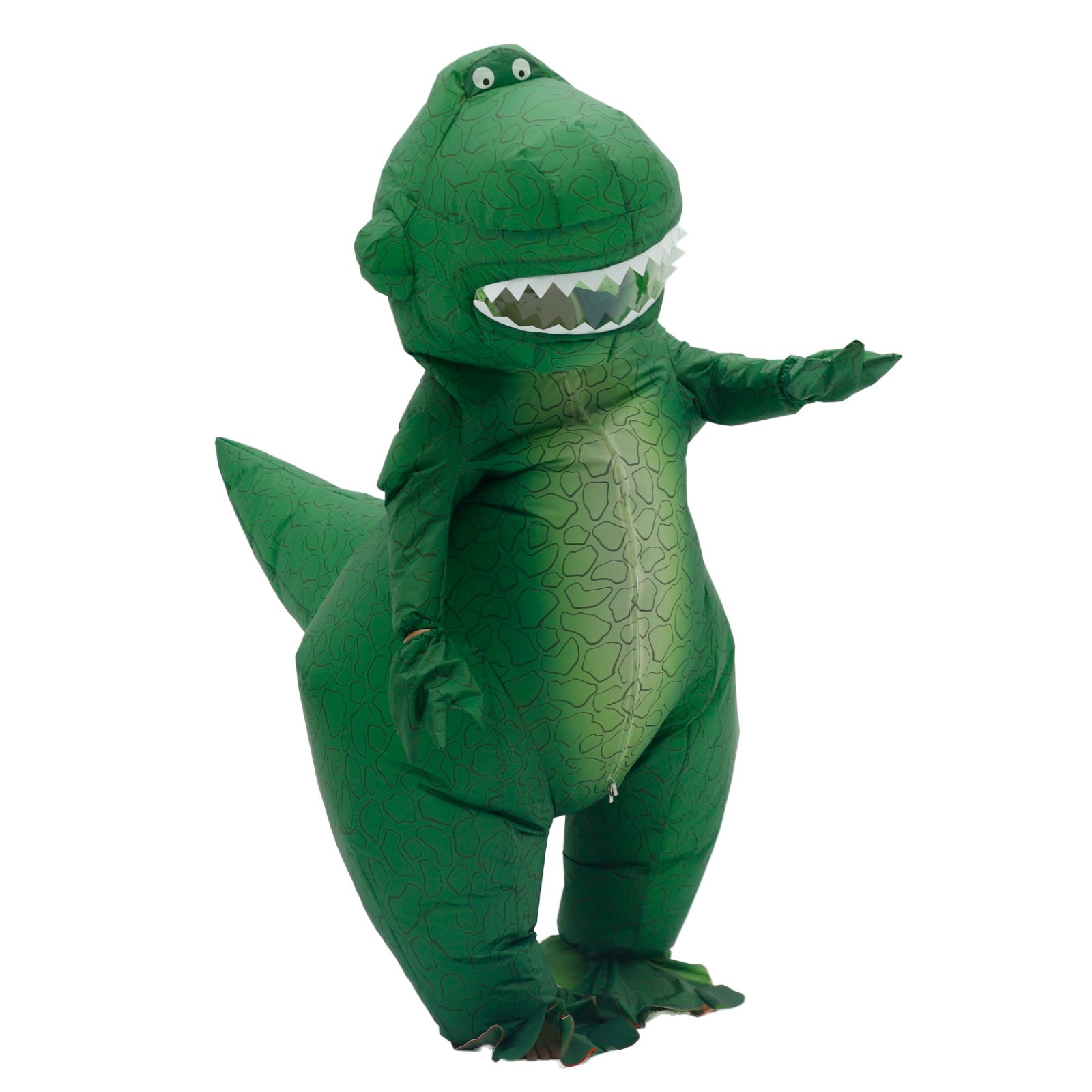 Cute Green T-rex Inflatable Costume Adult Blow Up Halloween Cosplay Party Outfit
