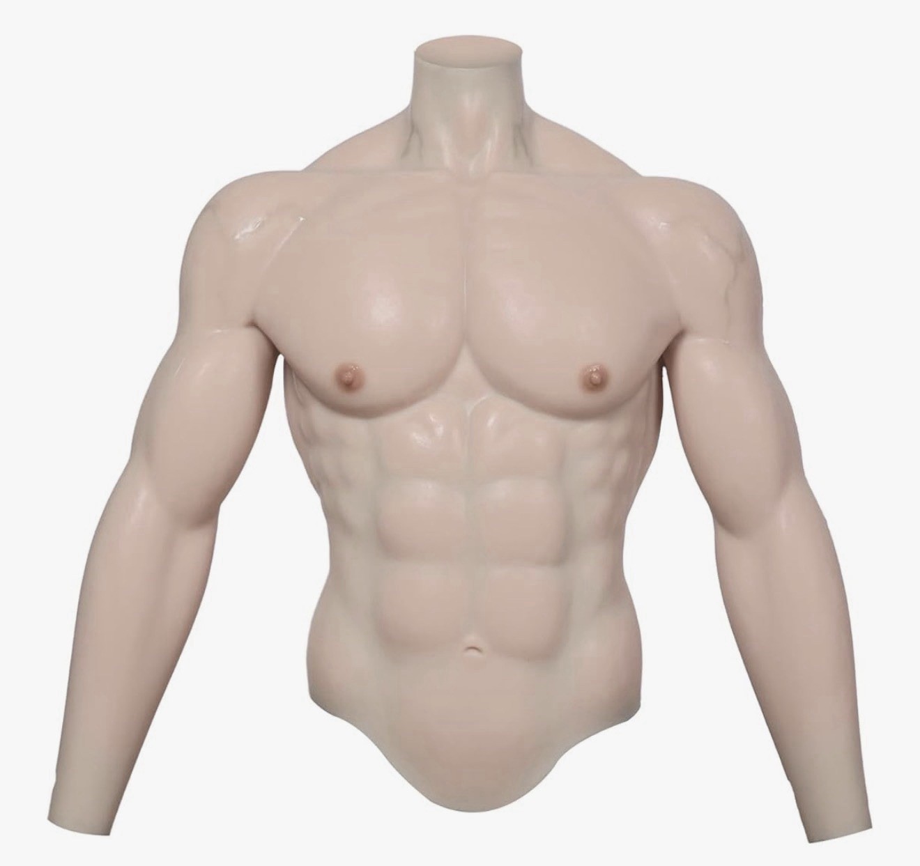 SMITIZEN Thinskin Silicone Muscle Suit w/ Arms, Fake Male Chest w/ Abs – NEW