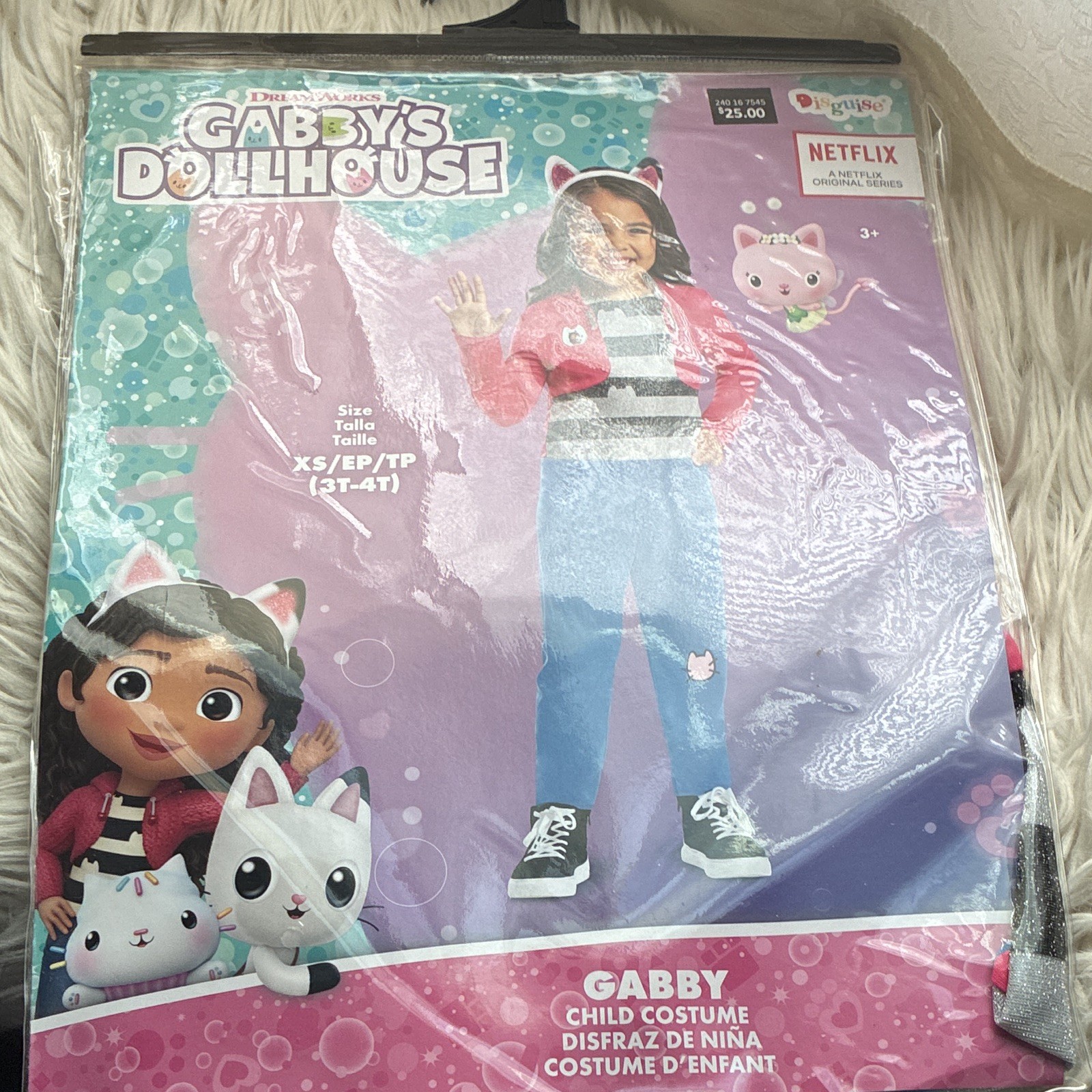 Disguise Gabby’s Dollhouse Gabby Child Costume Complete Outfit XS (3T-4T)