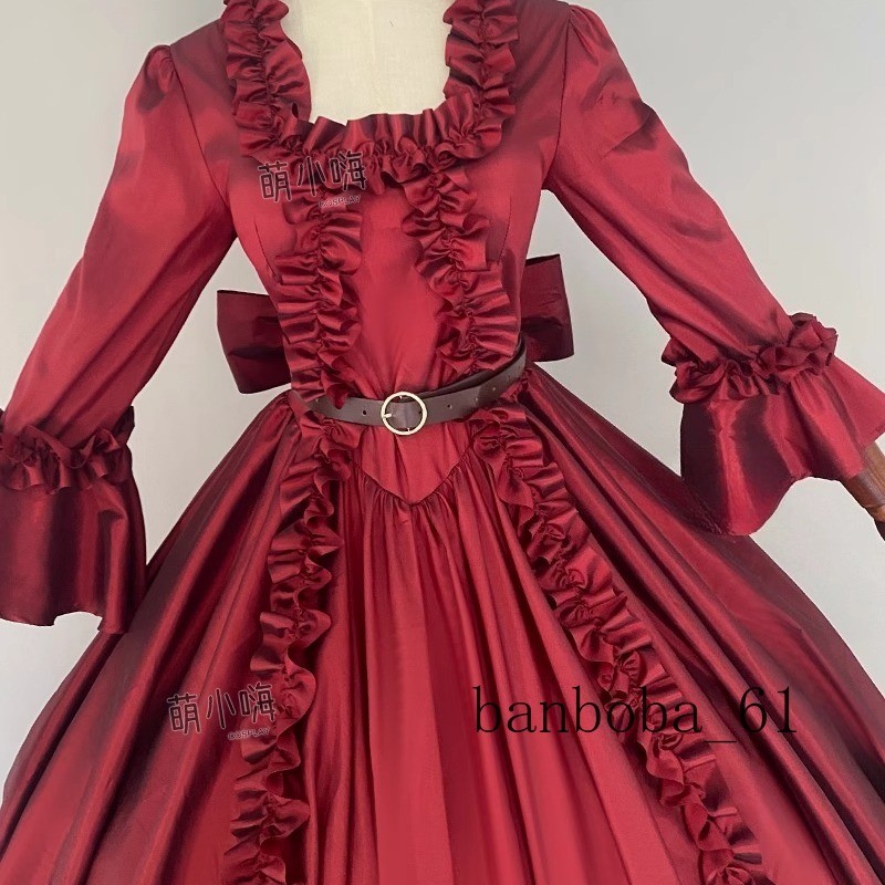 Identity Ⅴ Game Mary New Red Satin Lace Long Soft Dress Decoration Set Outfit