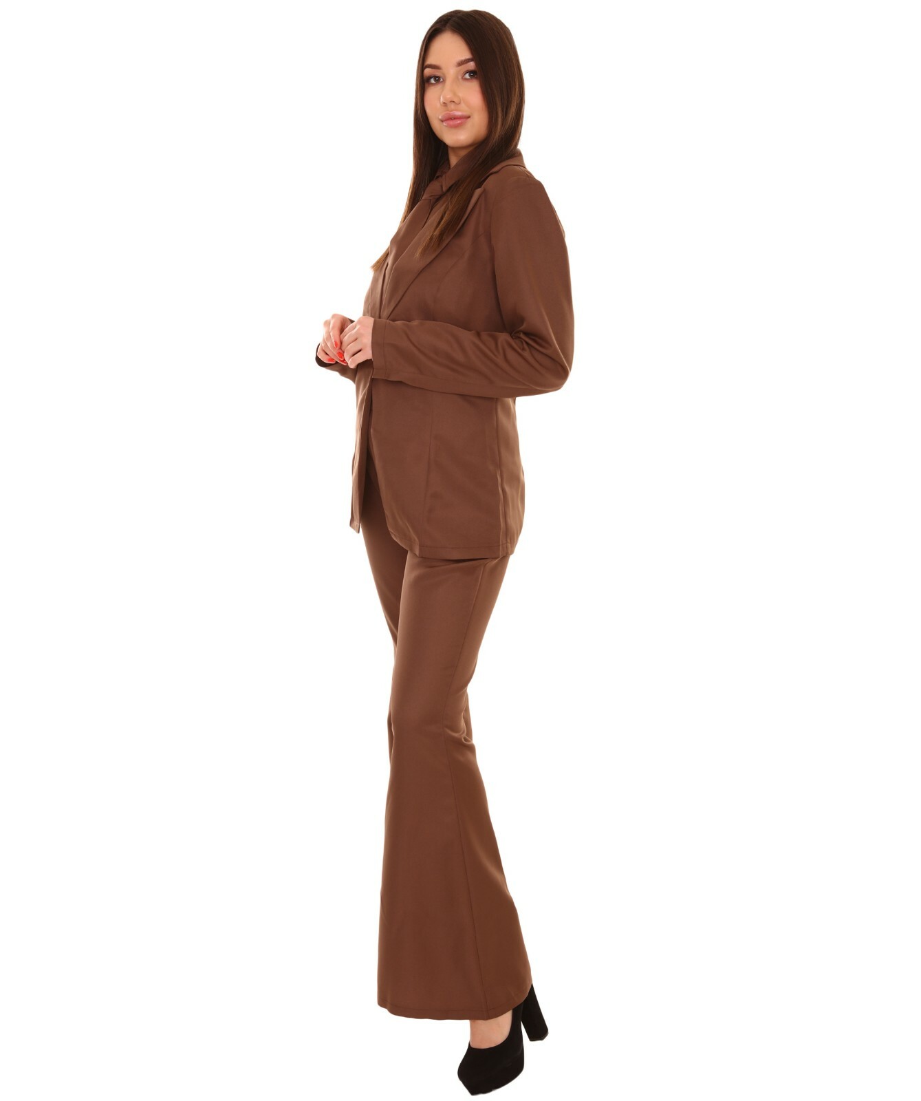 Adult Women’s Deluxe Party Suit Costume | Dark Brown Cosplay Costume HC-401