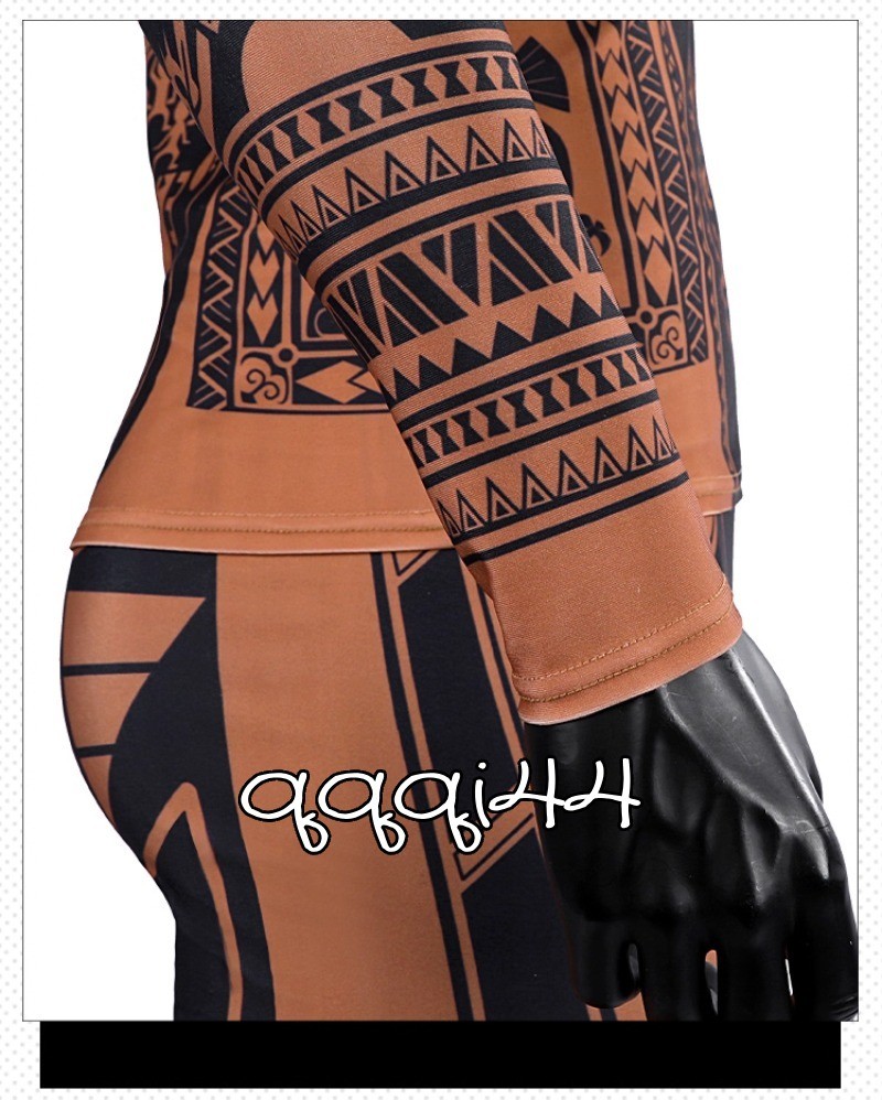Moana Maui Cosplay Bodysuit Printing Leotard Full Costume Accessory Suit Gifts