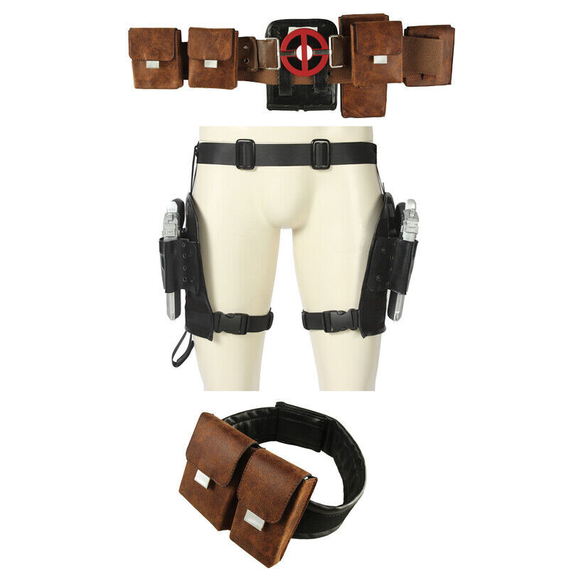 Deadpool Cosplay Props Gloves Battle Belt Holsters Costume Accessory Halloween