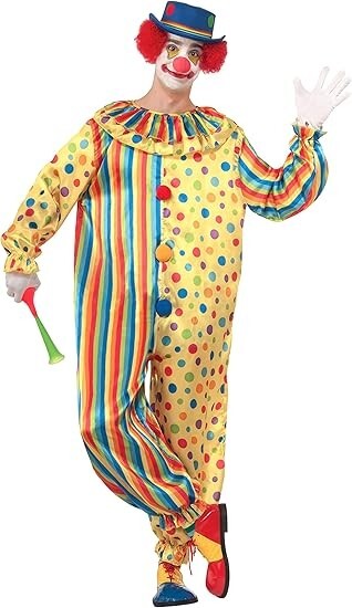 Spots the Clown Costume Size X-LARGE 40-42 Halloween Circus Parade