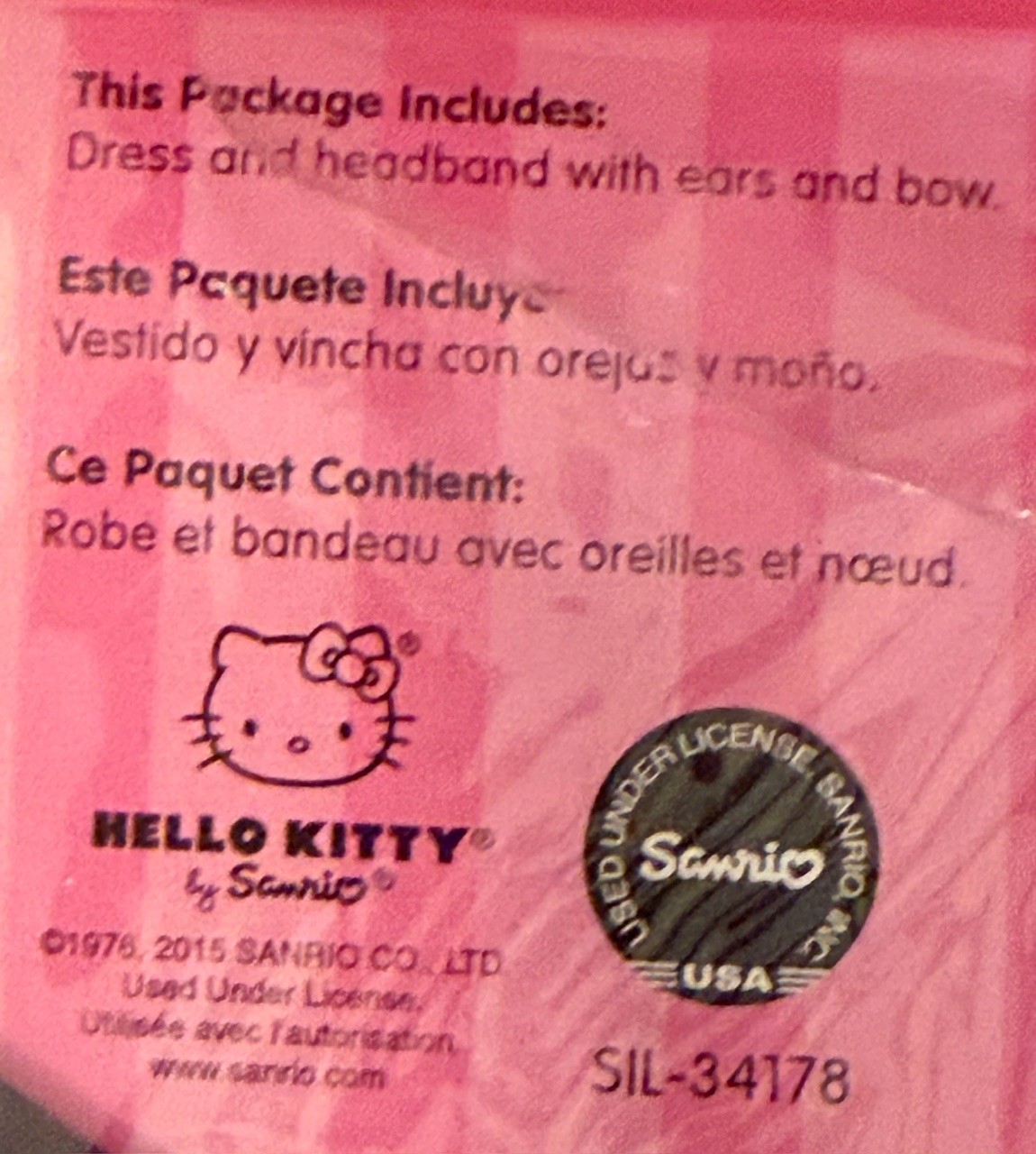 Hello Kitty Witch Deluxe Child’s Costume Size XS (3T-4T)