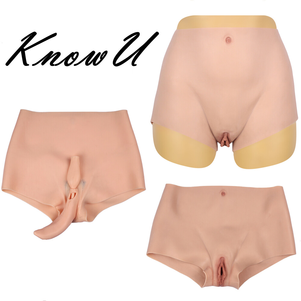 Silicone Panty Short Pants Crossdresser Cosplay S-XL Fake Vagina Design