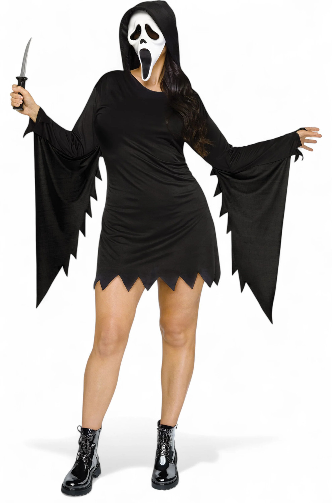 Brand New Sassy Ghost Face Plus Size Costume