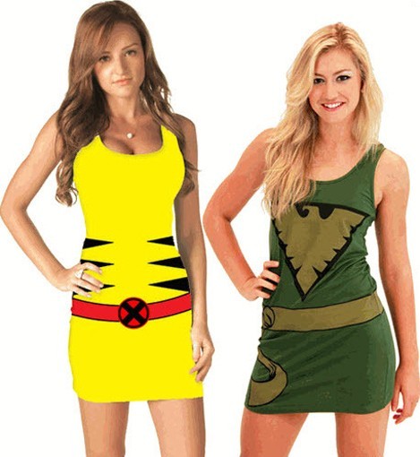 Juniors Marvel Comics X-Men Wolverine Phoenix Sexy Superhero Tank Dress Cosplay