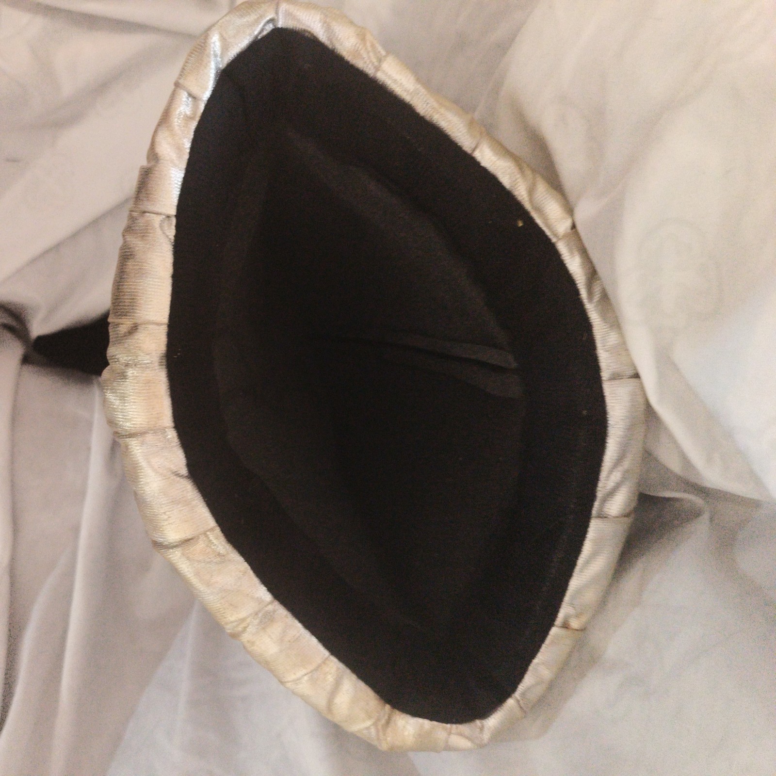 Black and Silver Wizard Hat 1.5 ft tall