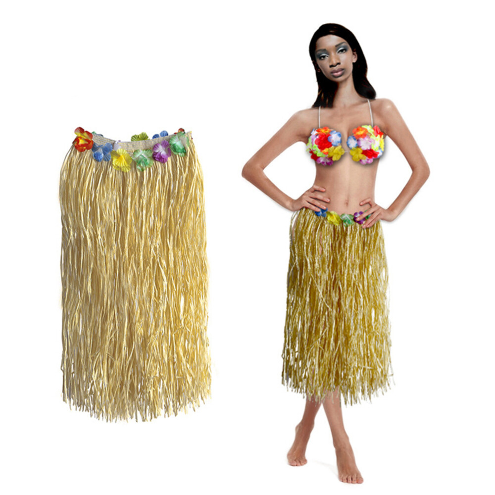 Luau Party Supplies Hula Grass Dance Skirt Flower Dress Hawaiian Costume