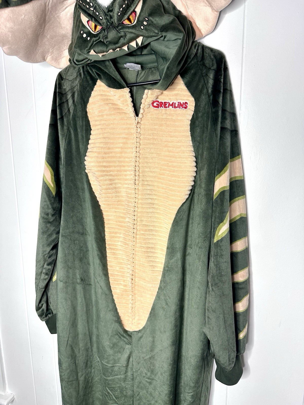 Gremlins Stripe Union Suit Jumpsuit Spirit Halloween Costume – S/M Fits LARGE