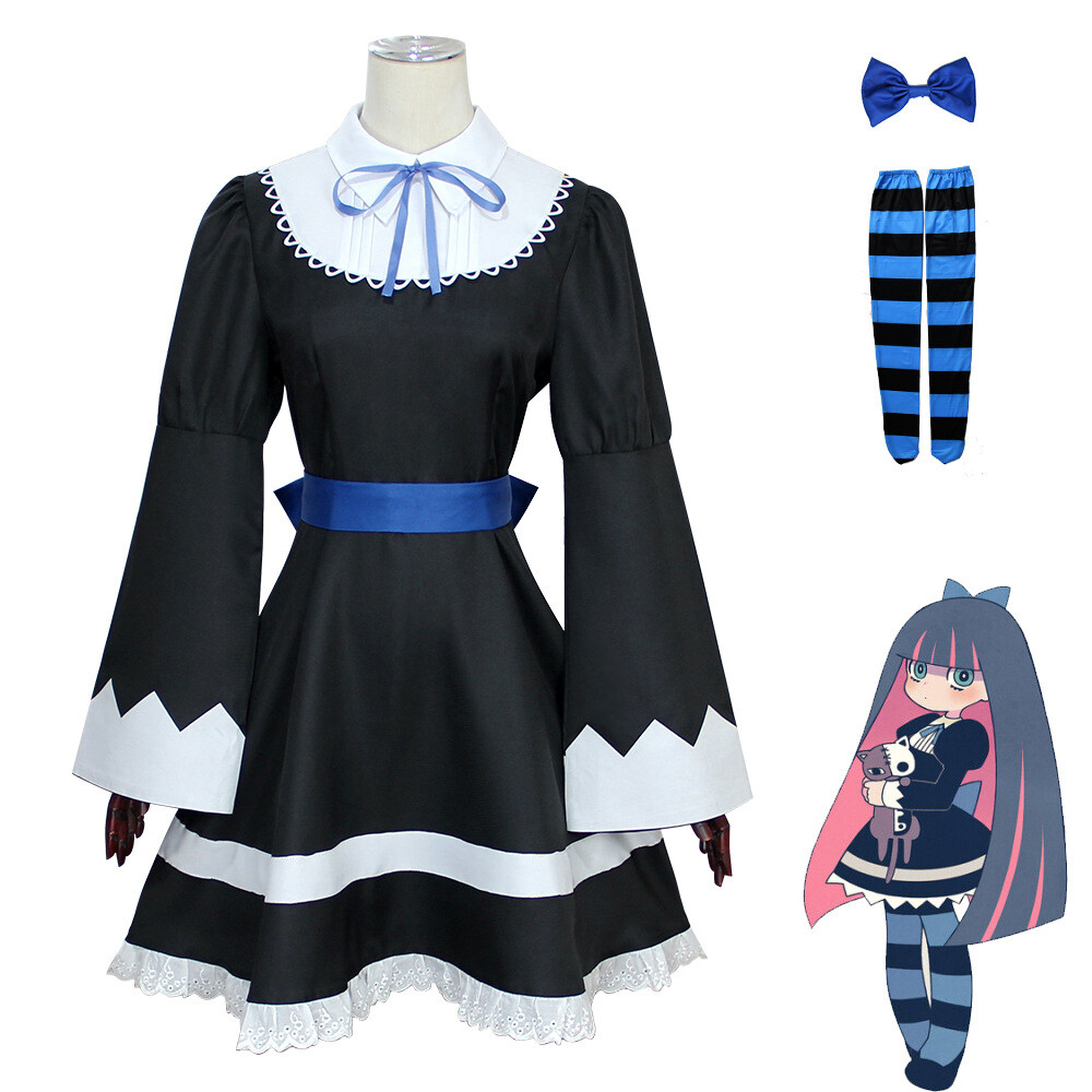 Panty and Stocking with Garterbelt Cosplay JK Maid Dress Halloween Suits Costume