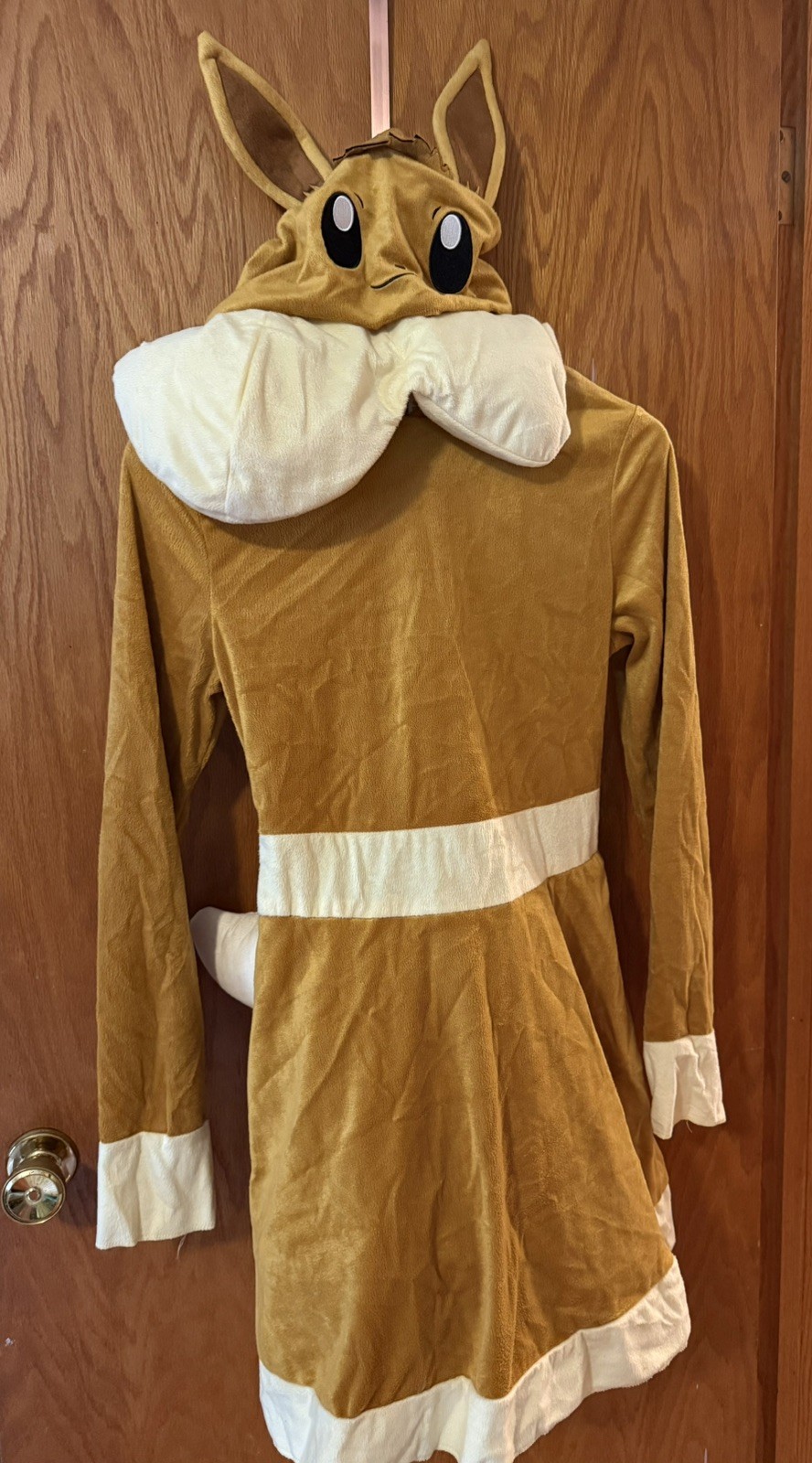 Eevee Pokemon Women’s Costume Dress Hooded Ears & Tail Size Small 4-6