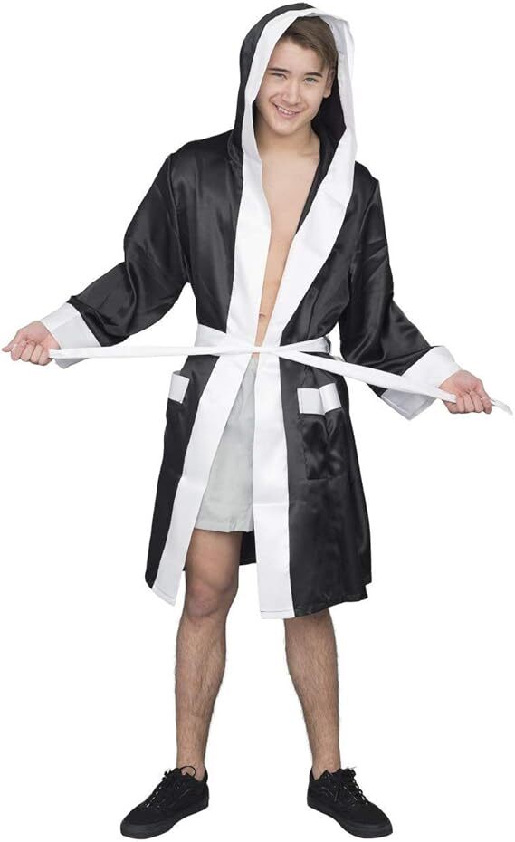 Custom Halloween Boxing Robe with Hood – Personalized Cosplay Costume Outfit