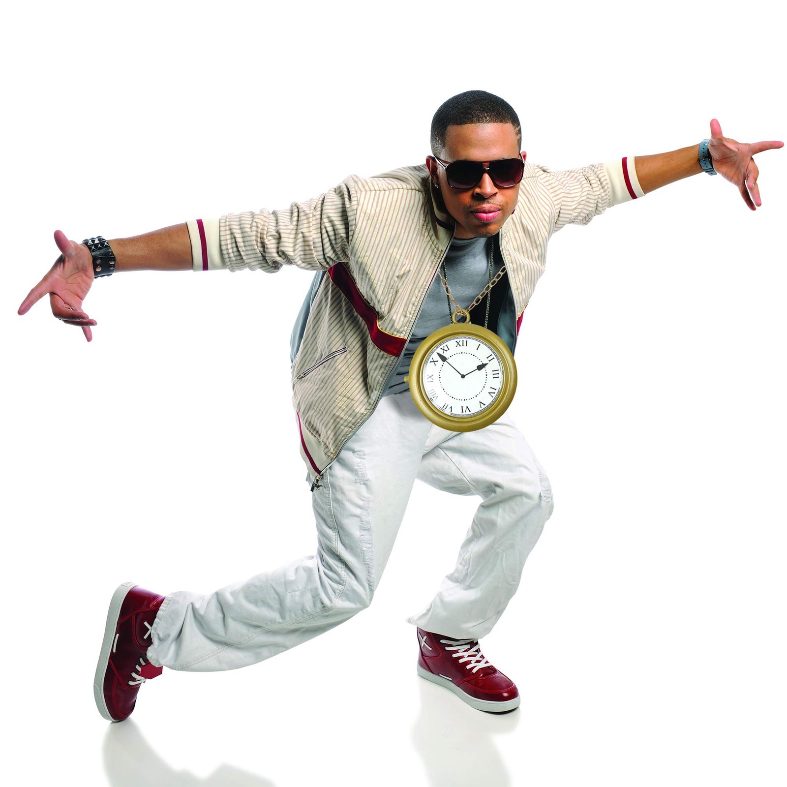 Flavor Flav Inspired Jumbo Clock Necklace – Hangs 8 Inches with 35-Inch Chain