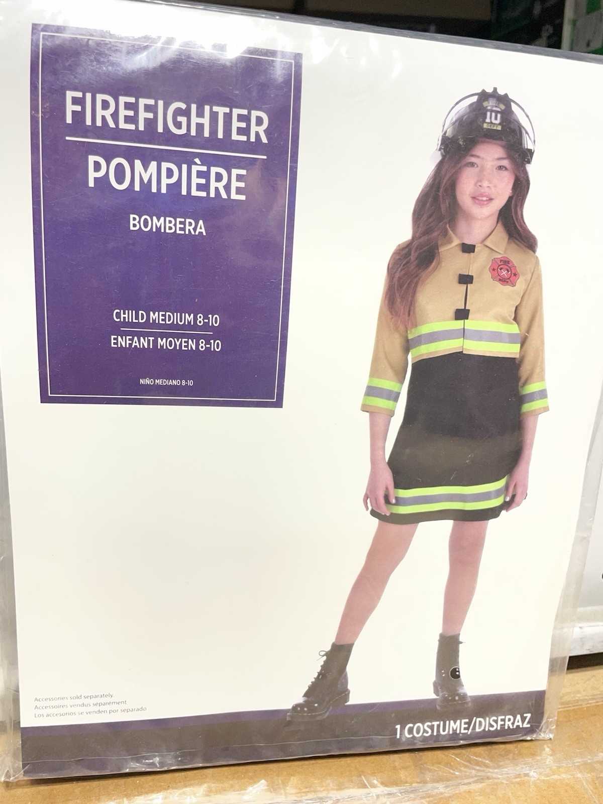 Firefighter Girl Child Medium Size 8 – 10 Dress Up Halloween Costume