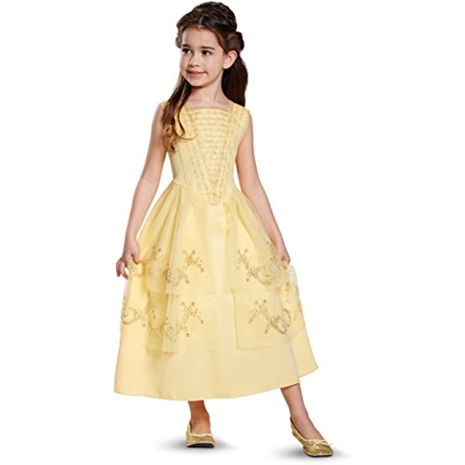 Disney – Belle – Beauty & The Beast Ball Gown – Girls’ Size Small – Yellow