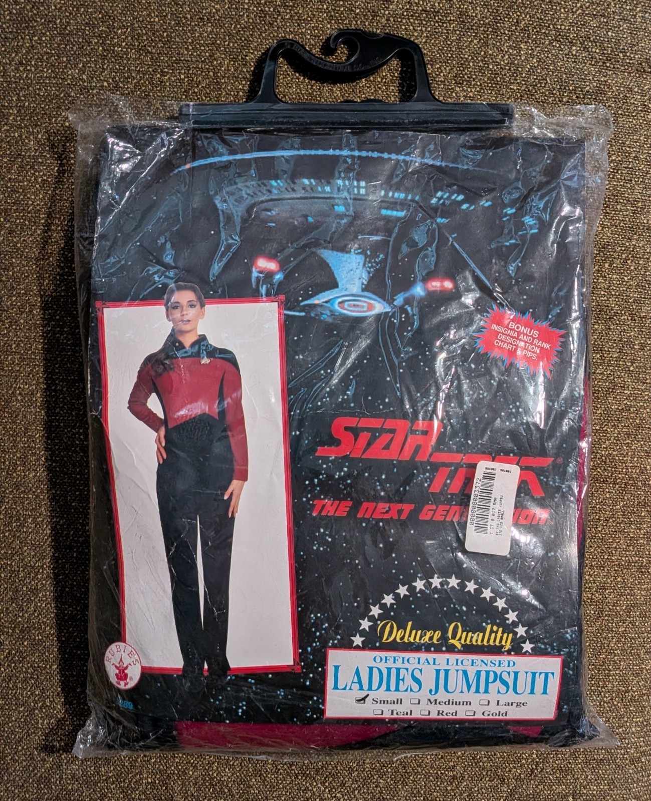 Star Trek The Next Generation Ladies Red Jumpsuit Adult Small 1995 by Rubie’s