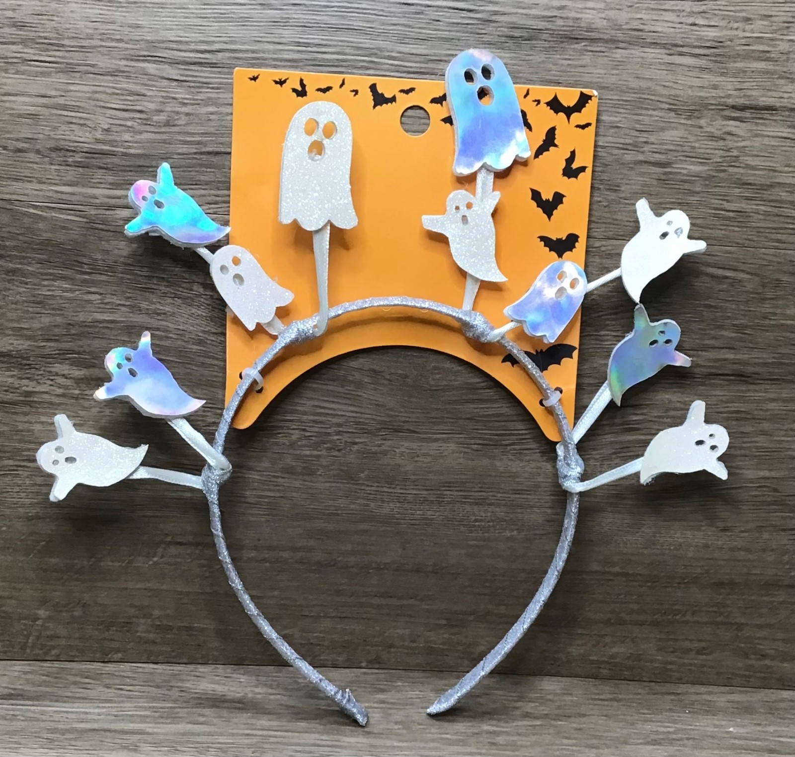 Halloween Ghost Headband Silver Glitter Cute Ghost Decor Costume Dress Up SCUFFS