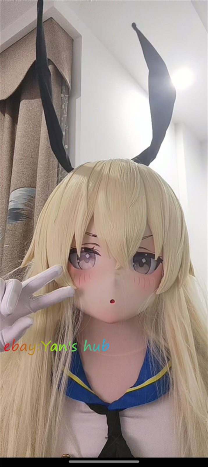 Pre-sale Shimakaze Kigurumi Head Shell Hard Wig Cosplay Prop