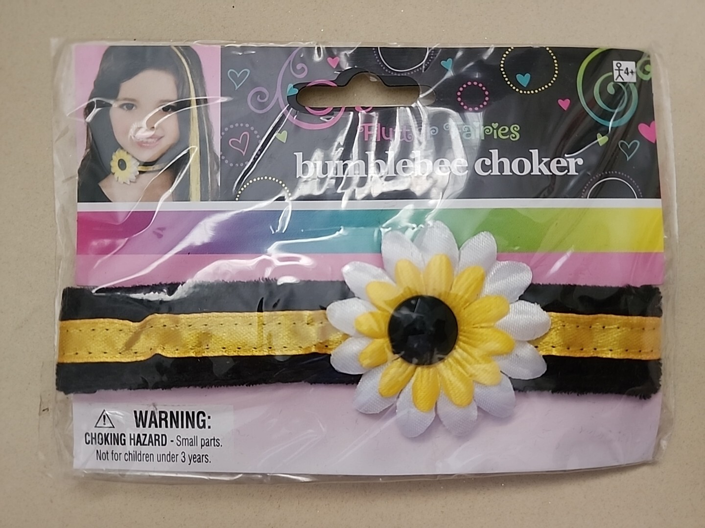 Bumblebee Choker Halloween Costume Flower Necklace Bee Daisy Girl OSFM Amscan