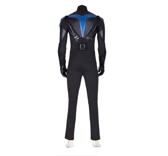 Super Hero Nightwing Cosplay Costume Jumsuit PU Set Suit Outfit Halloween Prop