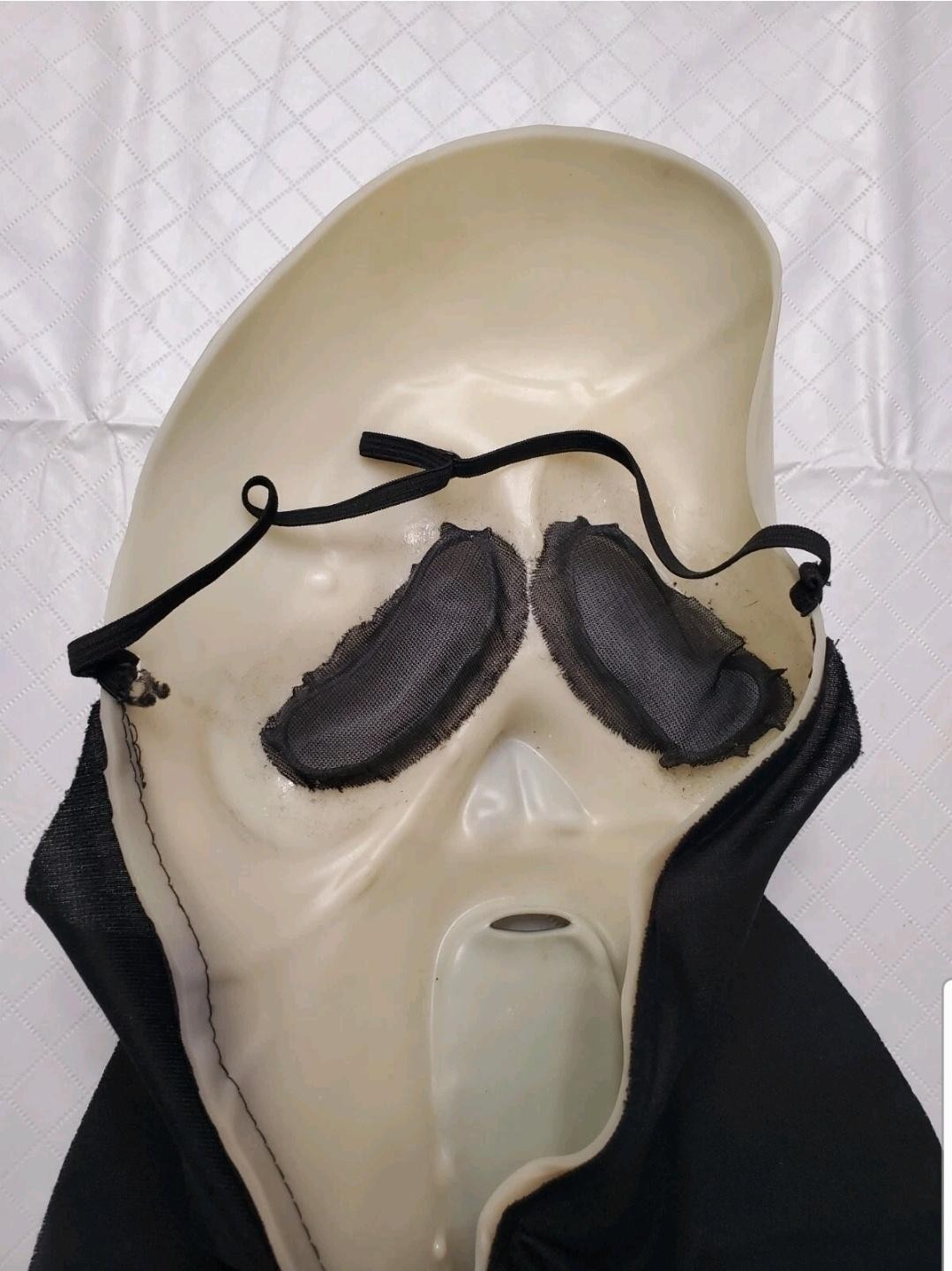 Vintage Scream Ghostface Costume Adult One Size Mask Gloves Hood Fun World 90s H