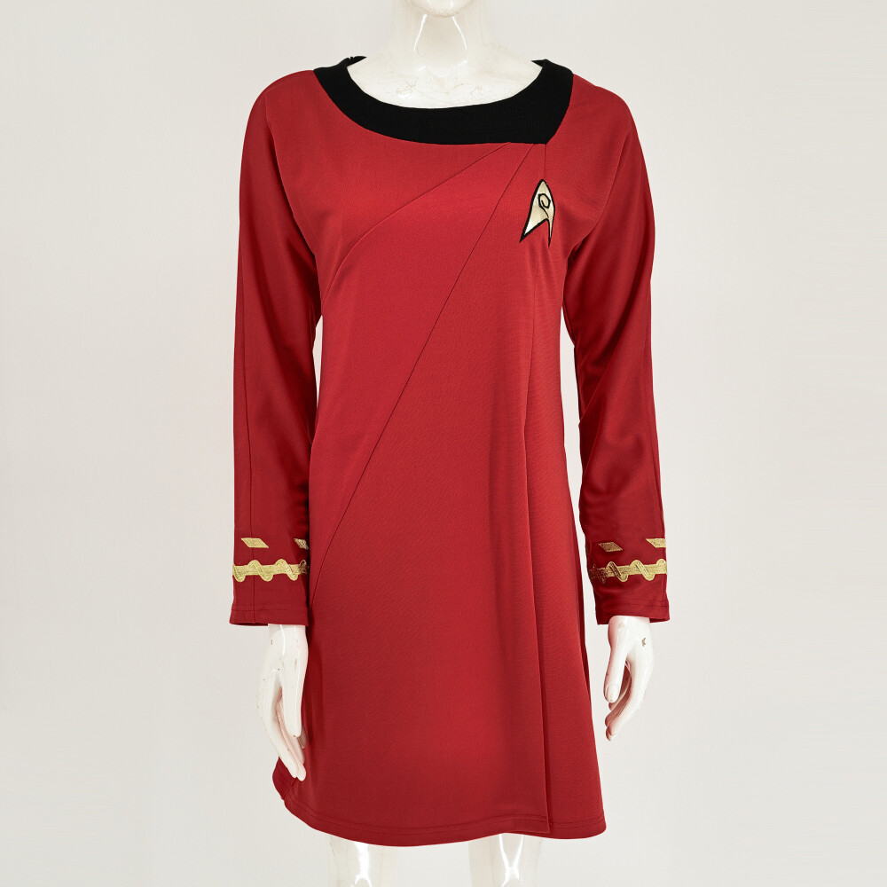 Cosplay TOS Female Duty Uniforms The Original Series Blue Gold Red Dress Costume