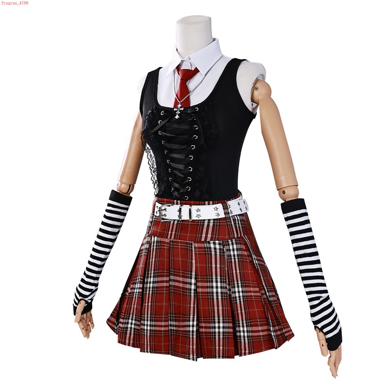 Anime Death Note Amane Misa JK Uniform Skirt Cosplay Costume Tops Vest Full Set